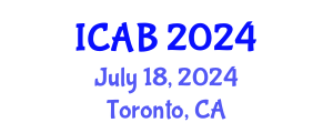 International Conference on Agriculture and Biotechnology (ICAB) July 18, 2024 - Toronto, Canada
