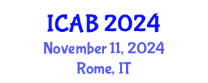 International Conference on Agriculture and Biotechnology (ICAB) November 11, 2024 - Rome, Italy