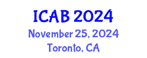 International Conference on Agriculture and Biotechnology (ICAB) November 25, 2024 - Toronto, Canada