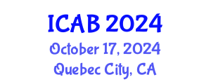 International Conference on Agriculture and Biotechnology (ICAB) October 17, 2024 - Quebec City, Canada