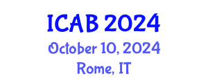 International Conference on Agriculture and Biotechnology (ICAB) October 10, 2024 - Rome, Italy