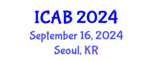International Conference on Agriculture and Biotechnology (ICAB) September 16, 2024 - Seoul, Republic of Korea