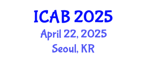 International Conference on Agriculture and Biotechnology (ICAB) April 22, 2025 - Seoul, Republic of Korea