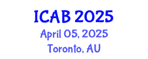 International Conference on Agriculture and Biotechnology (ICAB) April 05, 2025 - Toronto, Australia