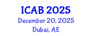 International Conference on Agriculture and Biotechnology (ICAB) December 20, 2025 - Dubai, United Arab Emirates