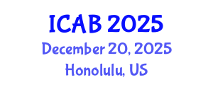 International Conference on Agriculture and Biotechnology (ICAB) December 20, 2025 - Honolulu, United States