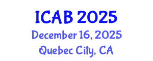 International Conference on Agriculture and Biotechnology (ICAB) December 16, 2025 - Quebec City, Canada
