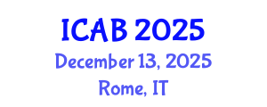International Conference on Agriculture and Biotechnology (ICAB) December 13, 2025 - Rome, Italy