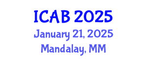 International Conference on Agriculture and Biotechnology (ICAB) January 21, 2025 - Mandalay, Myanmar