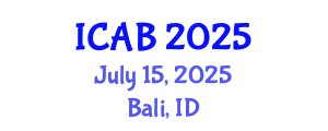 International Conference on Agriculture and Biotechnology (ICAB) July 15, 2025 - Bali, Indonesia