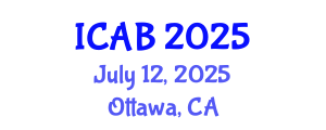 International Conference on Agriculture and Biotechnology (ICAB) July 12, 2025 - Ottawa, Canada