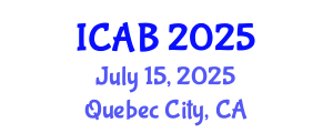 International Conference on Agriculture and Biotechnology (ICAB) July 15, 2025 - Quebec City, Canada
