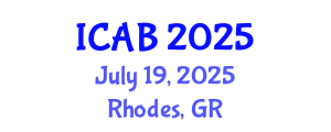 International Conference on Agriculture and Biotechnology (ICAB) July 19, 2025 - Rhodes, Greece