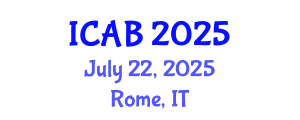 International Conference on Agriculture and Biotechnology (ICAB) July 22, 2025 - Rome, Italy