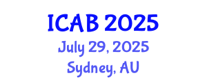 International Conference on Agriculture and Biotechnology (ICAB) July 29, 2025 - Sydney, Australia