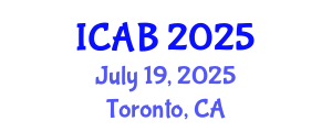 International Conference on Agriculture and Biotechnology (ICAB) July 19, 2025 - Toronto, Canada