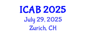 International Conference on Agriculture and Biotechnology (ICAB) July 29, 2025 - Zurich, Switzerland