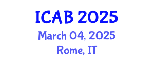 International Conference on Agriculture and Biotechnology (ICAB) March 04, 2025 - Rome, Italy