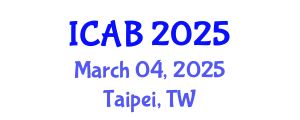 International Conference on Agriculture and Biotechnology (ICAB) March 04, 2025 - Taipei, Taiwan