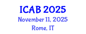 International Conference on Agriculture and Biotechnology (ICAB) November 11, 2025 - Rome, Italy
