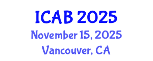 International Conference on Agriculture and Biotechnology (ICAB) November 15, 2025 - Vancouver, Canada