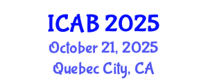 International Conference on Agriculture and Biotechnology (ICAB) October 21, 2025 - Quebec City, Canada