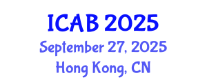 International Conference on Agriculture and Biotechnology (ICAB) September 27, 2025 - Hong Kong, China