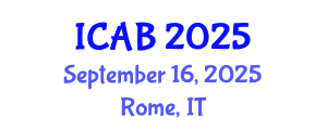 International Conference on Agriculture and Biotechnology (ICAB) September 16, 2025 - Rome, Italy
