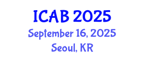 International Conference on Agriculture and Biotechnology (ICAB) September 16, 2025 - Seoul, Republic of Korea