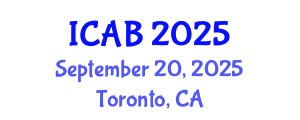 International Conference on Agriculture and Biotechnology (ICAB) September 20, 2025 - Toronto, Canada