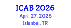 International Conference on Agriculture and Biotechnology (ICAB) April 27, 2026 - Istanbul, Turkey International Conference on Agriculture and Biotechnology (ICAB) April 27, 2026 - Istanbul, Turkey