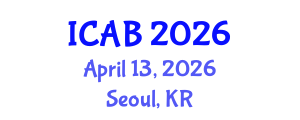 International Conference on Agriculture and Biotechnology (ICAB) April 13, 2026 - Seoul, Republic of Korea International Conference on Agriculture and Biotechnology (ICAB) April 13, 2026 - Seoul, Republic of Korea