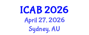 International Conference on Agriculture and Biotechnology (ICAB) April 27, 2026 - Sydney, Australia International Conference on Agriculture and Biotechnology (ICAB) April 27, 2026 - Sydney, Australia