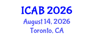 International Conference on Agriculture and Biotechnology (ICAB) August 14, 2026 - Toronto, Canada International Conference on Agriculture and Biotechnology (ICAB) August 14, 2026 - Toronto, Canada
