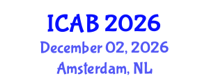 International Conference on Agriculture and Biotechnology (ICAB) December 02, 2026 - Amsterdam, Netherlands International Conference on Agriculture and Biotechnology (ICAB) December 02, 2026 - Amsterdam, Netherlands