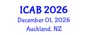 International Conference on Agriculture and Biotechnology (ICAB) December 01, 2026 - Auckland, New Zealand International Conference on Agriculture and Biotechnology (ICAB) December 01, 2026 - Auckland, New Zealand