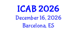 International Conference on Agriculture and Biotechnology (ICAB) December 16, 2026 - Barcelona, Spain International Conference on Agriculture and Biotechnology (ICAB) December 16, 2026 - Barcelona, Spain