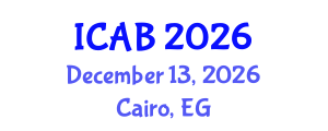 International Conference on Agriculture and Biotechnology (ICAB) December 13, 2026 - Cairo, Egypt International Conference on Agriculture and Biotechnology (ICAB) December 13, 2026 - Cairo, Egypt