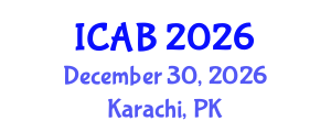 International Conference on Agriculture and Biotechnology (ICAB) December 30, 2026 - Karachi, Pakistan International Conference on Agriculture and Biotechnology (ICAB) December 30, 2026 - Karachi, Pakistan