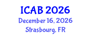 International Conference on Agriculture and Biotechnology (ICAB) December 16, 2026 - Strasbourg, France International Conference on Agriculture and Biotechnology (ICAB) December 16, 2026 - Strasbourg, France