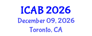 International Conference on Agriculture and Biotechnology (ICAB) December 09, 2026 - Toronto, Canada International Conference on Agriculture and Biotechnology (ICAB) December 09, 2026 - Toronto, Canada