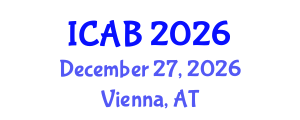 International Conference on Agriculture and Biotechnology (ICAB) December 27, 2026 - Vienna, Austria International Conference on Agriculture and Biotechnology (ICAB) December 27, 2026 - Vienna, Austria