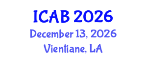 International Conference on Agriculture and Biotechnology (ICAB) December 13, 2026 - Vientiane, Laos International Conference on Agriculture and Biotechnology (ICAB) December 13, 2026 - Vientiane, Laos