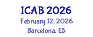 International Conference on Agriculture and Biotechnology (ICAB) February 12, 2026 - Barcelona, Spain International Conference on Agriculture and Biotechnology (ICAB) February 12, 2026 - Barcelona, Spain