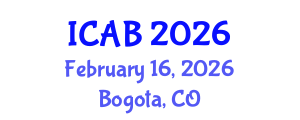 International Conference on Agriculture and Biotechnology (ICAB) February 16, 2026 - Bogota, Colombia International Conference on Agriculture and Biotechnology (ICAB) February 16, 2026 - Bogota, Colombia