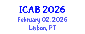 International Conference on Agriculture and Biotechnology (ICAB) February 02, 2026 - Lisbon, Portugal International Conference on Agriculture and Biotechnology (ICAB) February 02, 2026 - Lisbon, Portugal