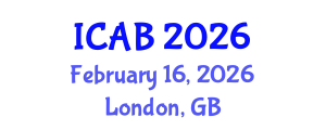 International Conference on Agriculture and Biotechnology (ICAB) February 16, 2026 - London, United Kingdom