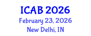 International Conference on Agriculture and Biotechnology (ICAB) February 23, 2026 - New Delhi, India International Conference on Agriculture and Biotechnology (ICAB) February 23, 2026 - New Delhi, India