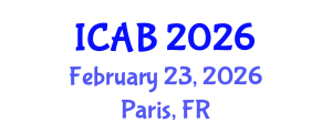 International Conference on Agriculture and Biotechnology (ICAB) February 23, 2026 - Paris, France International Conference on Agriculture and Biotechnology (ICAB) February 23, 2026 - Paris, France