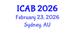 International Conference on Agriculture and Biotechnology (ICAB) February 23, 2026 - Sydney, Australia International Conference on Agriculture and Biotechnology (ICAB) February 23, 2026 - Sydney, Australia